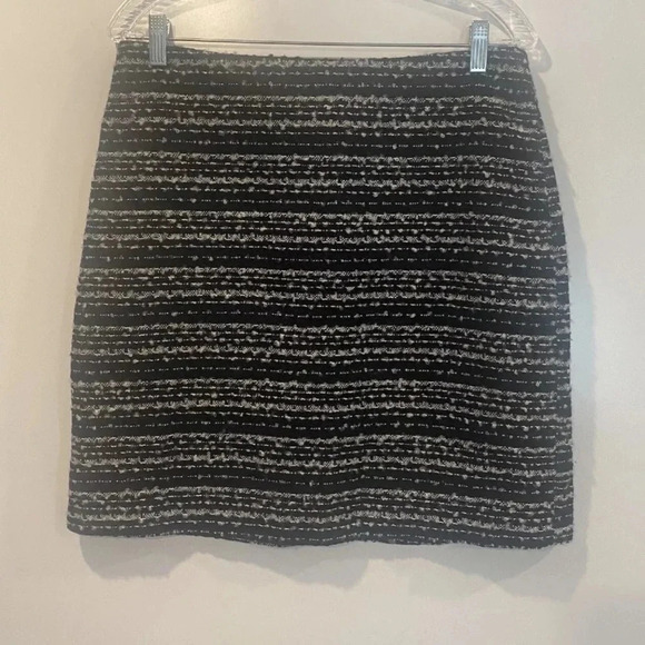Bagatelle Black White Tweed Wool Blend Pencil Skirt Womens Size Medium (1280) - Picture 3 of 7